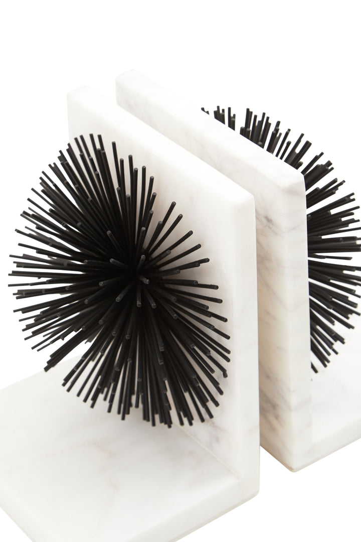 Mirano Black Starburst Bookends – Set of 2