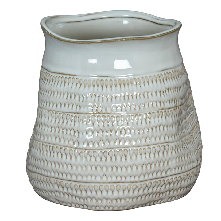 Organic & Robust: The Tava Wide Hewn Vase