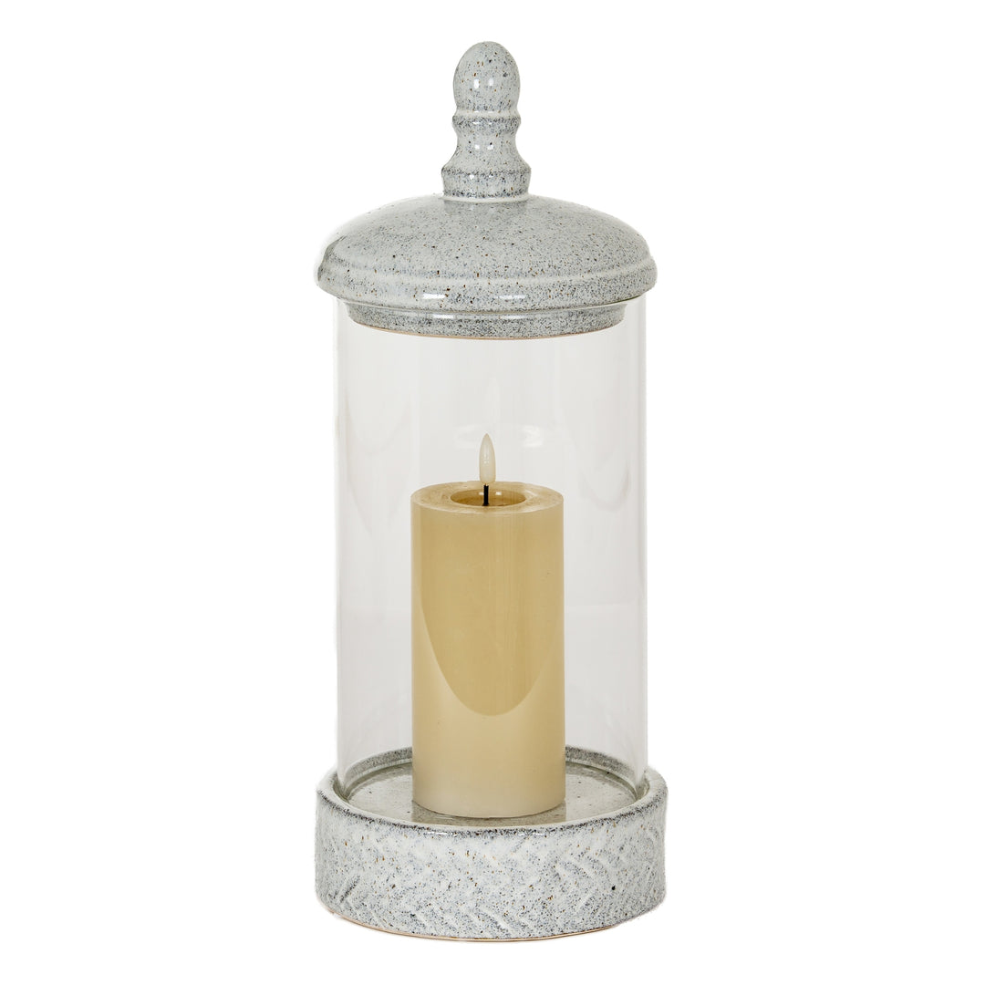 Cozy & Refined: Sona Medium Hurricane Lantern with Lid