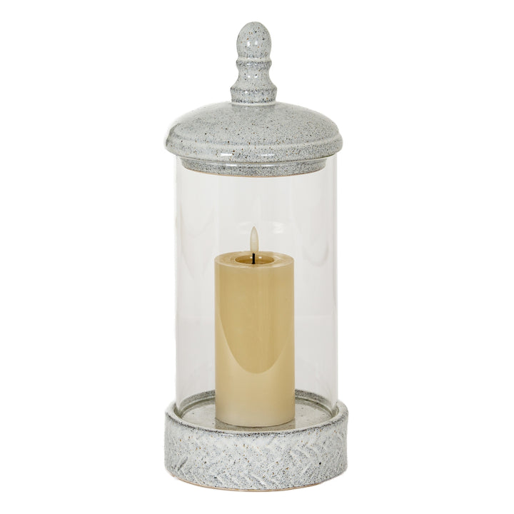 Cozy & Refined: Sona Medium Hurricane Lantern with Lid