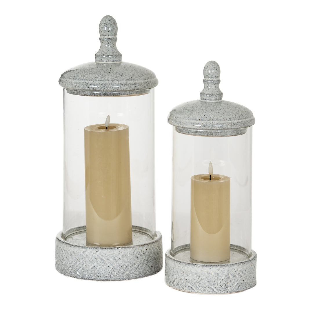Cozy & Complete: Sona Large Hurricane Lantern with Lid
