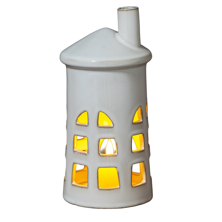 Coastal Glow: Rhea Medium Lighthouse Tealight Holder