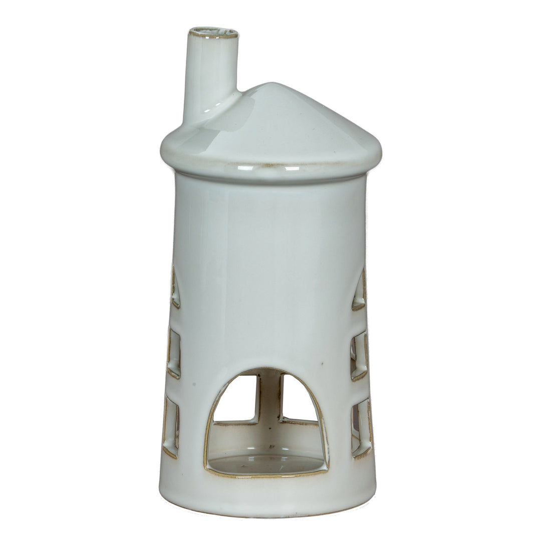 Coastal Glow: Rhea Medium Lighthouse Tealight Holder