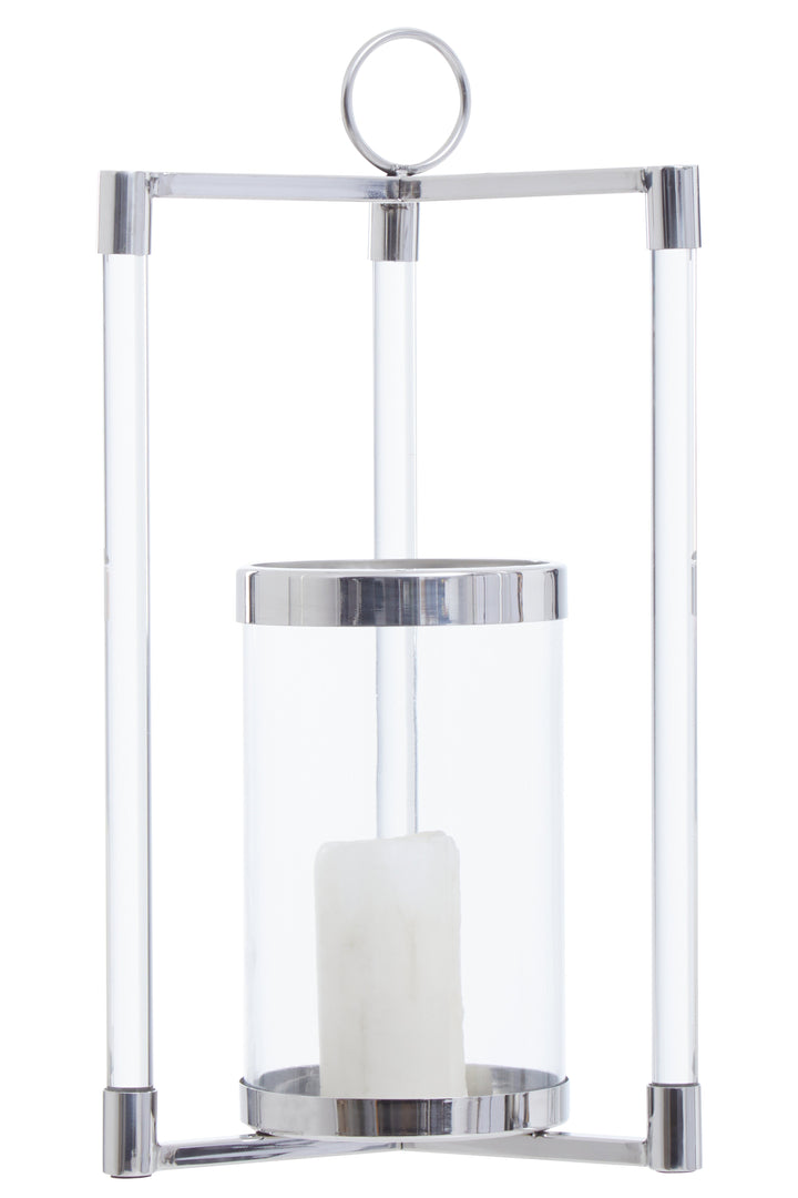 Franklin Small Silver Decorative Lantern