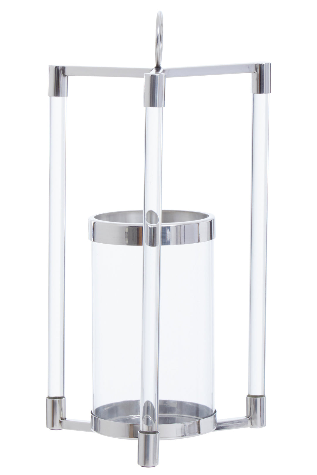 Franklin Small Silver Decorative Lantern