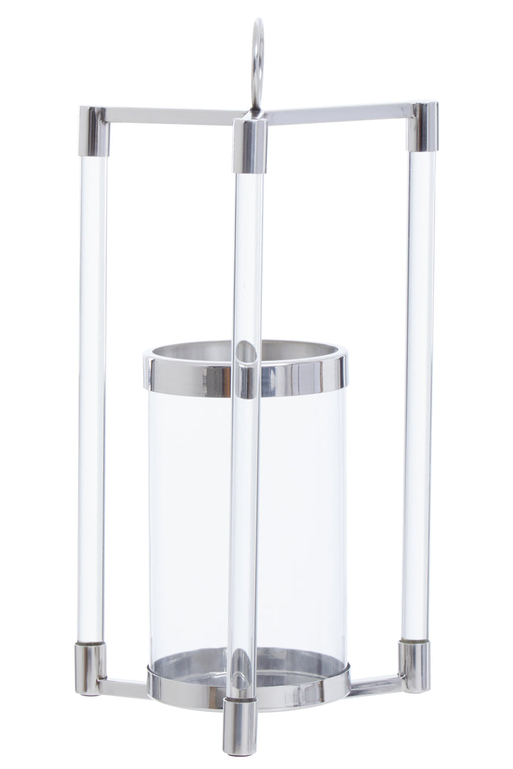 Franklin Small Silver Decorative Lantern