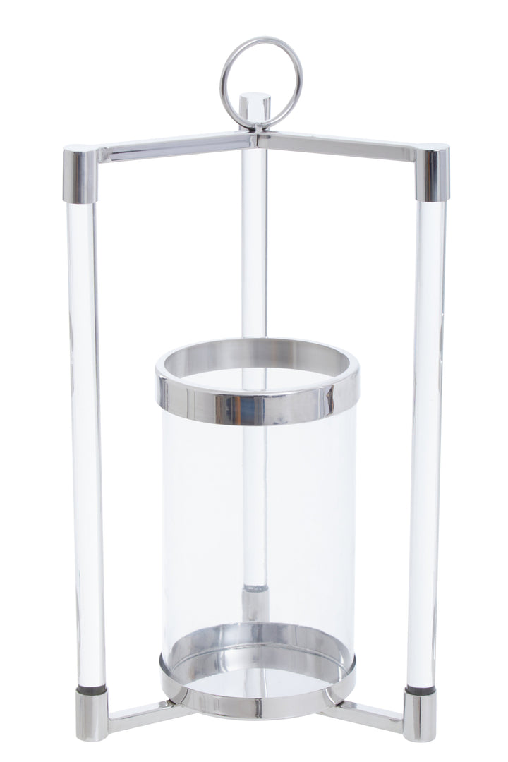Franklin Small Silver Decorative Lantern