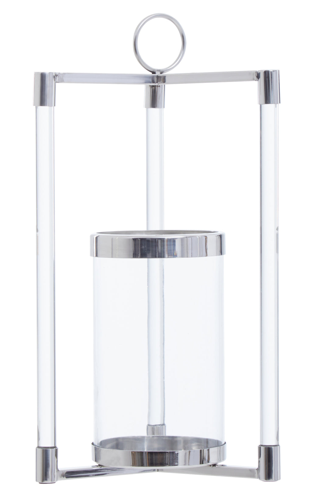 Franklin Small Silver Decorative Lantern