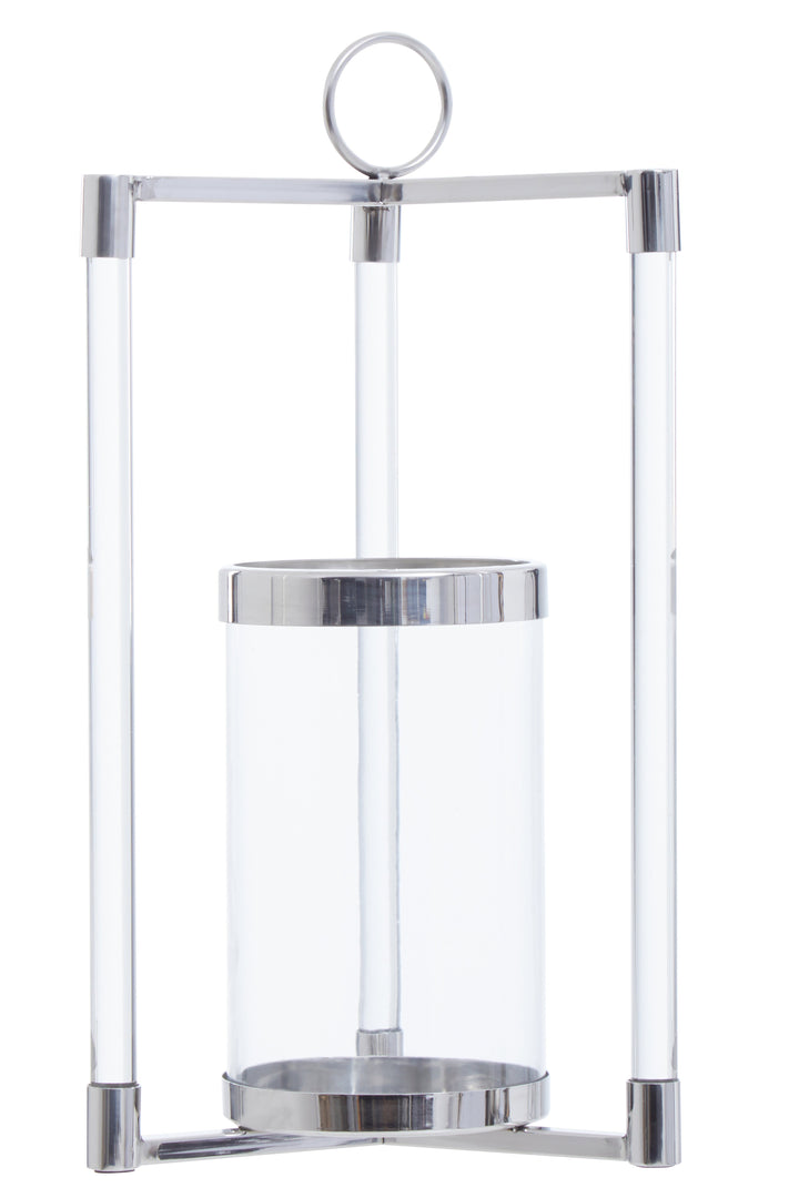 Franklin Small Silver Decorative Lantern