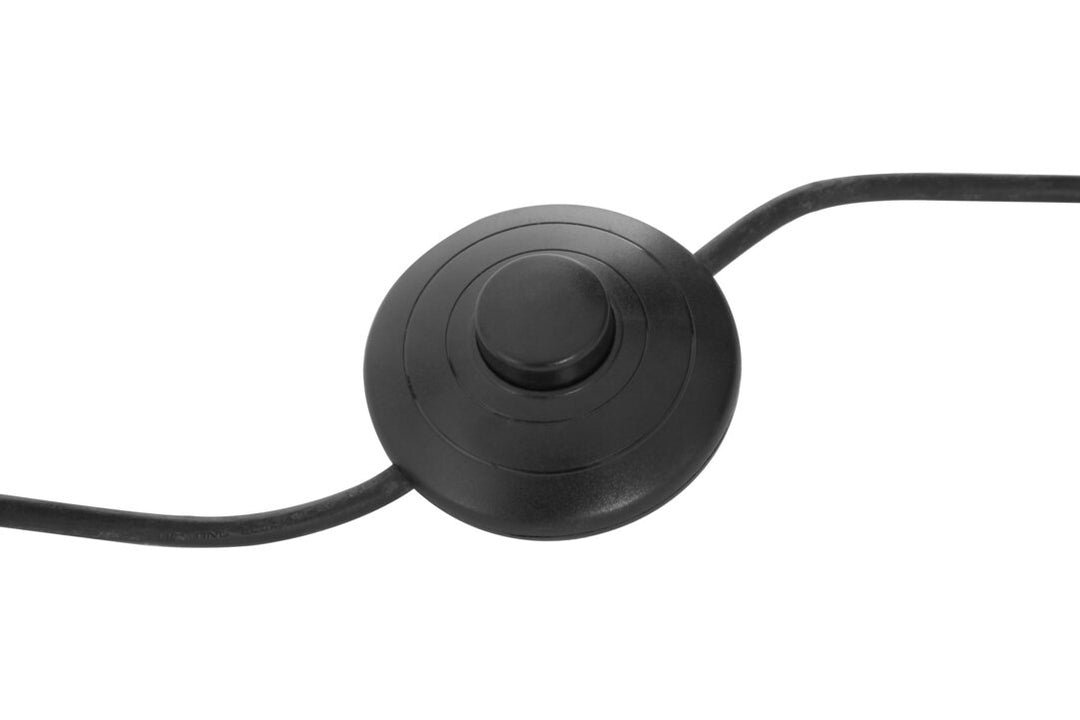 Ether Floor Lamp – Black Finish with Gold Accents