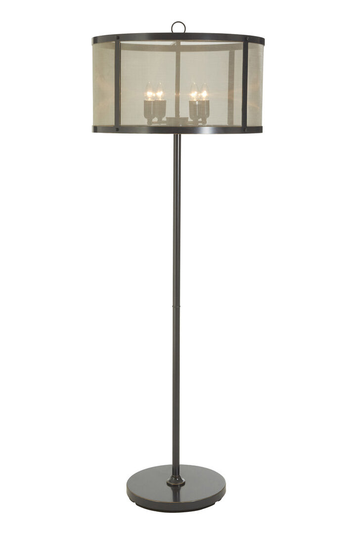 Ether Floor Lamp – Black Finish with Gold Accents