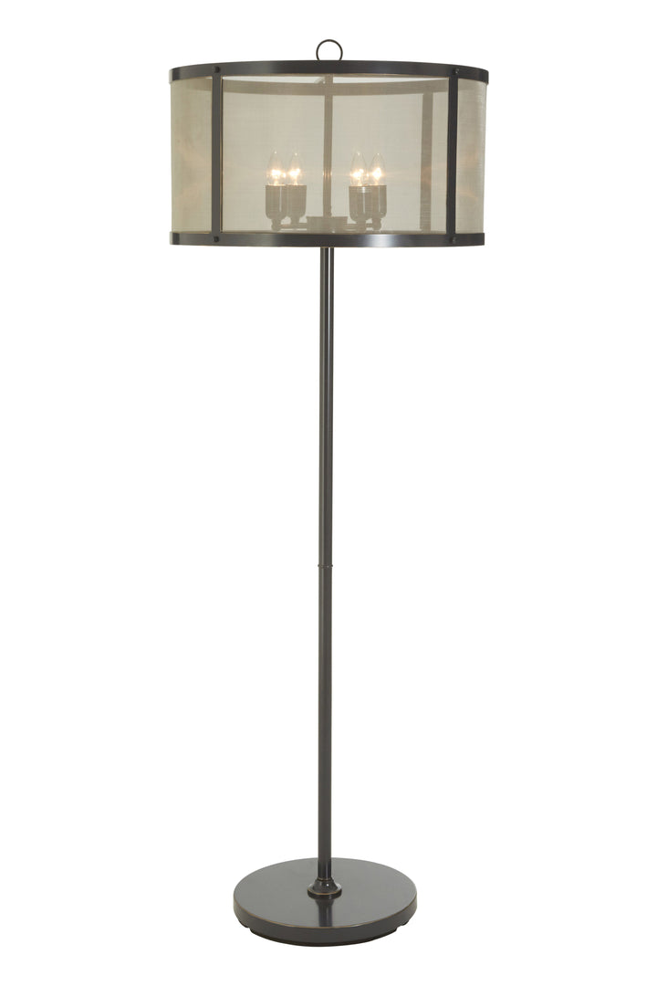 Hampstead Black Finish Floor Lamp with Gold Accents
