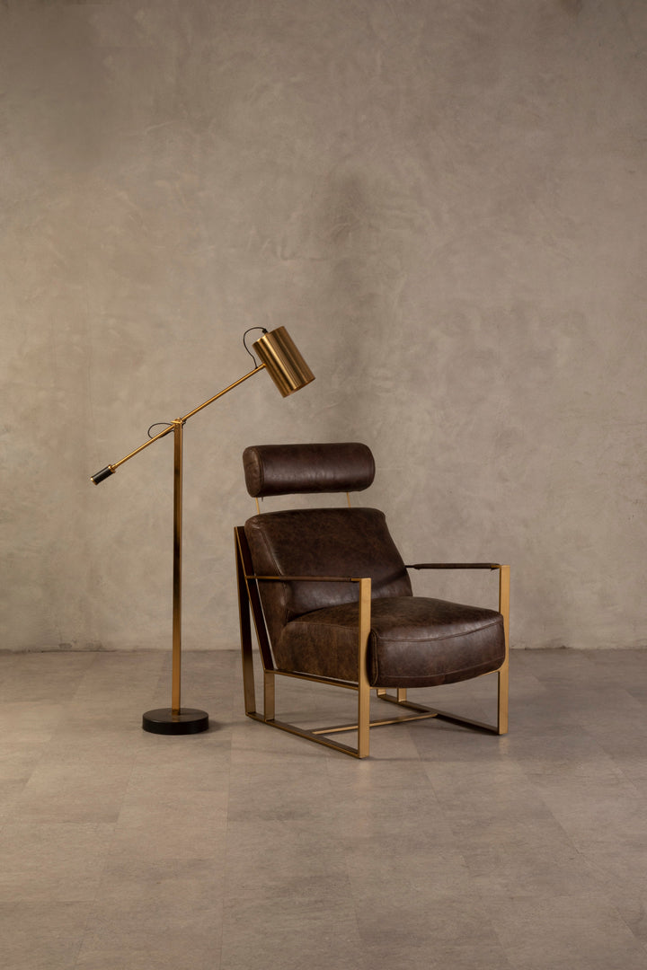 Mano Gold Finish Floor Lamp