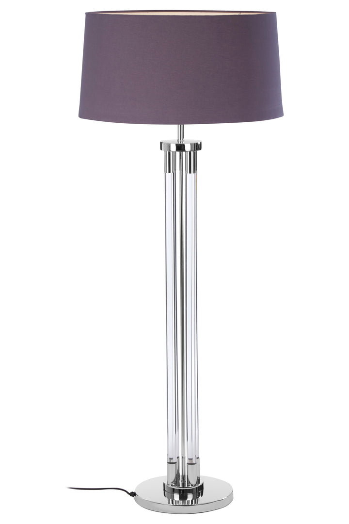 Skye Tall Acrylic and Tubular Base Floor Lamp