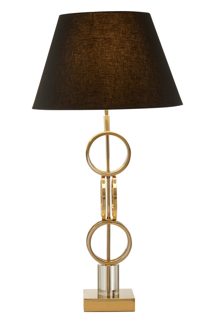 Bloom Table Lamp – Gold Finish with Dual Ring Base