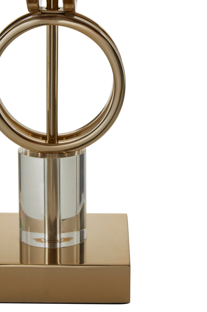 Bloom Table Lamp – Gold Finish with Dual Ring Base