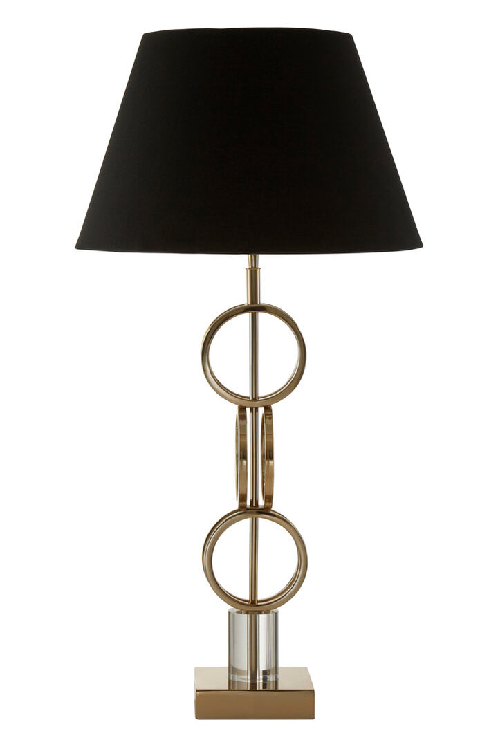 Bloom Table Lamp – Gold Finish with Dual Ring Base