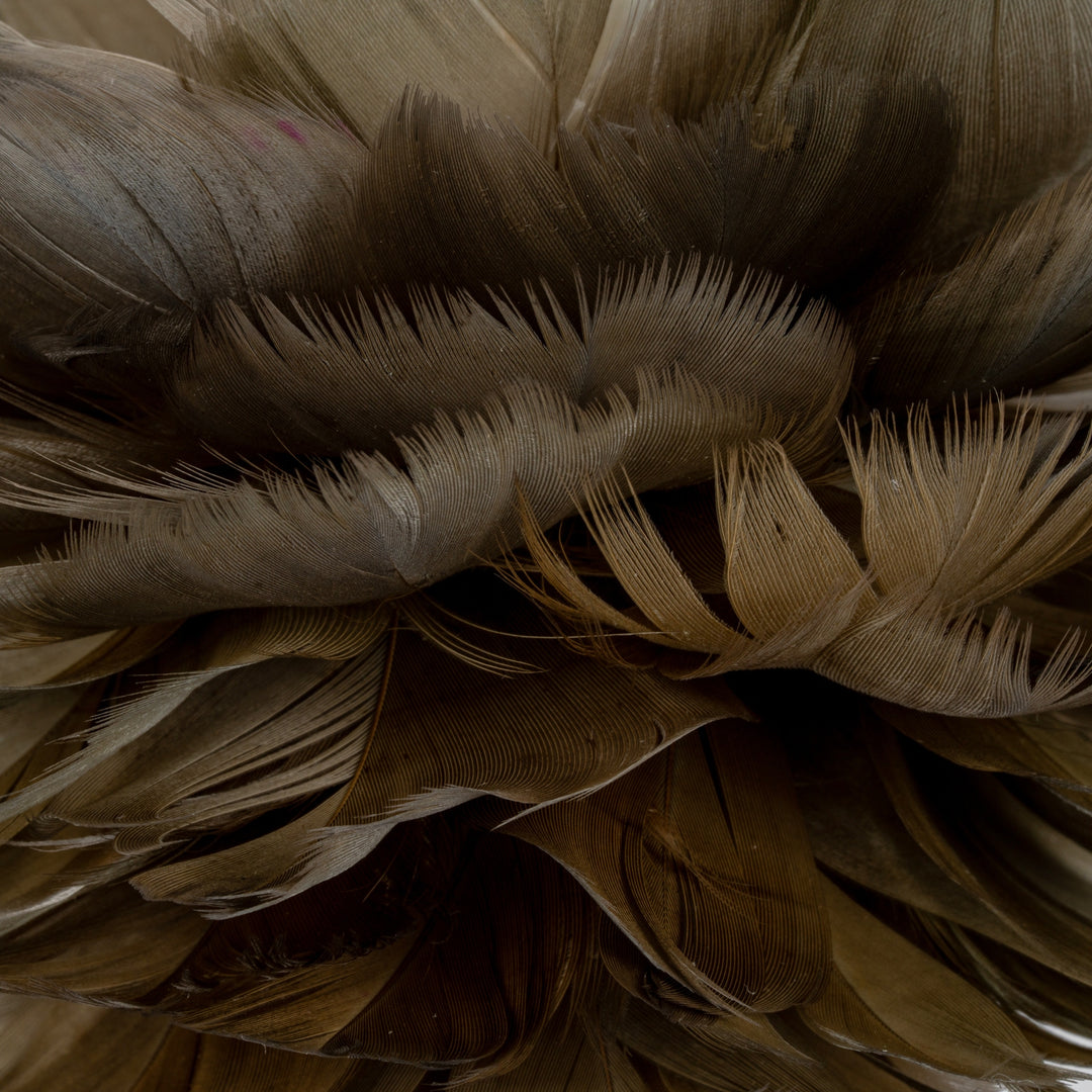 Medium-Fawn-Feather-Ball-Decoration