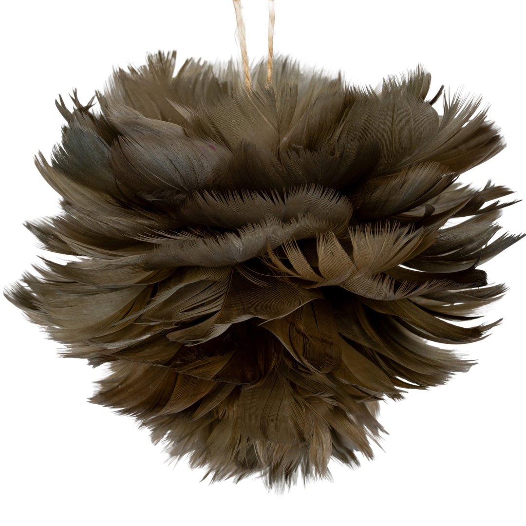 Medium-Fawn-Feather-Ball-Decoration