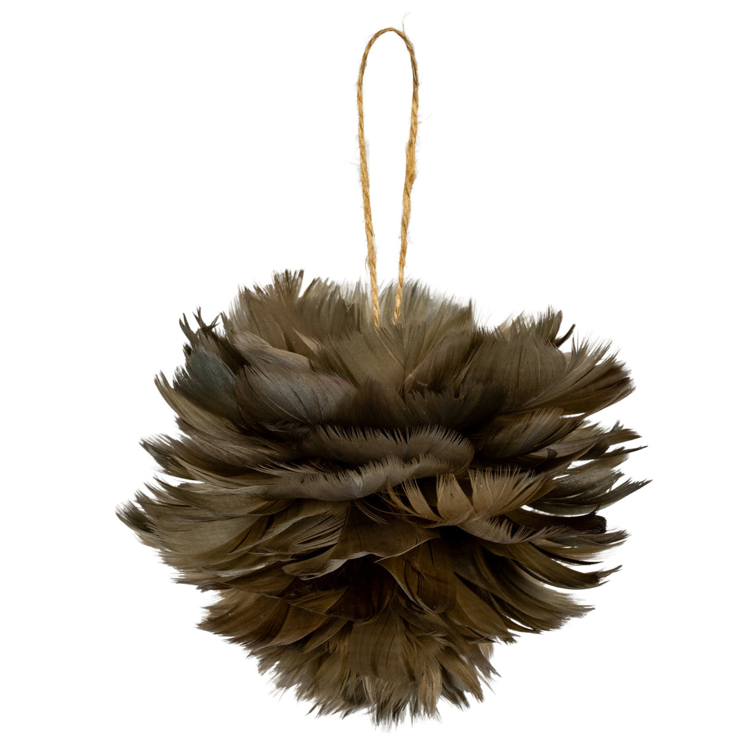 Medium-Fawn-Feather-Ball-Decoration