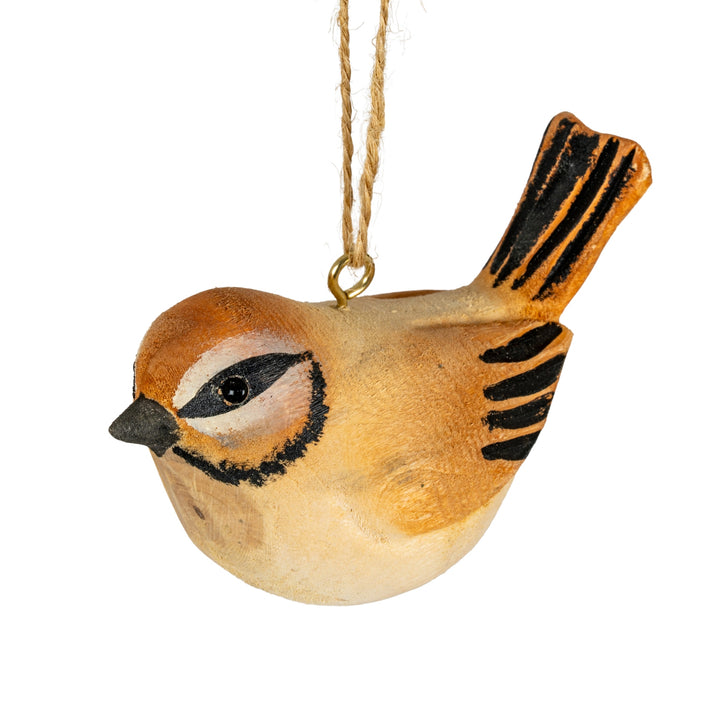 Wooden-Tawny-Bird-Decoration