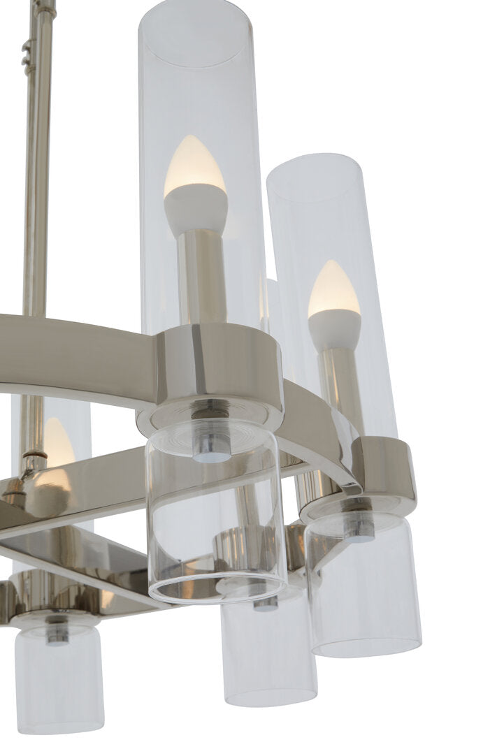 Thornfield Ceiling Light – Nickel Finish (8 Light)