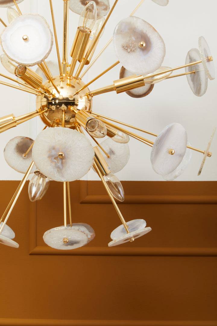 Glamour Agate Ceiling Light with 12 Bulbs