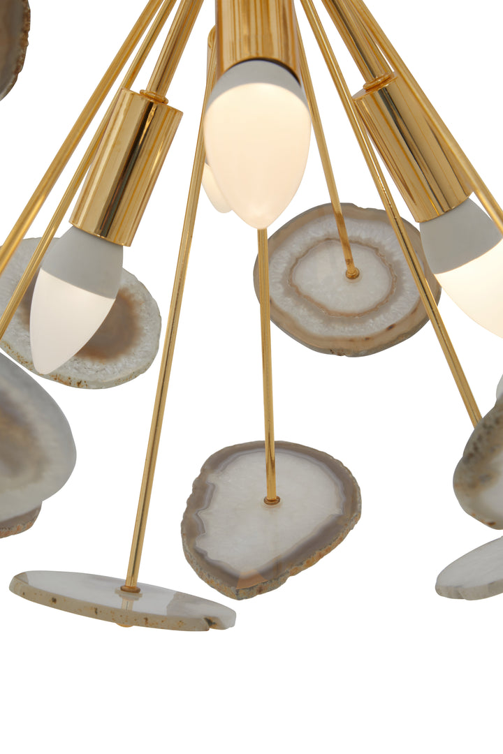 Glamour Agate Ceiling Light with 12 Bulbs