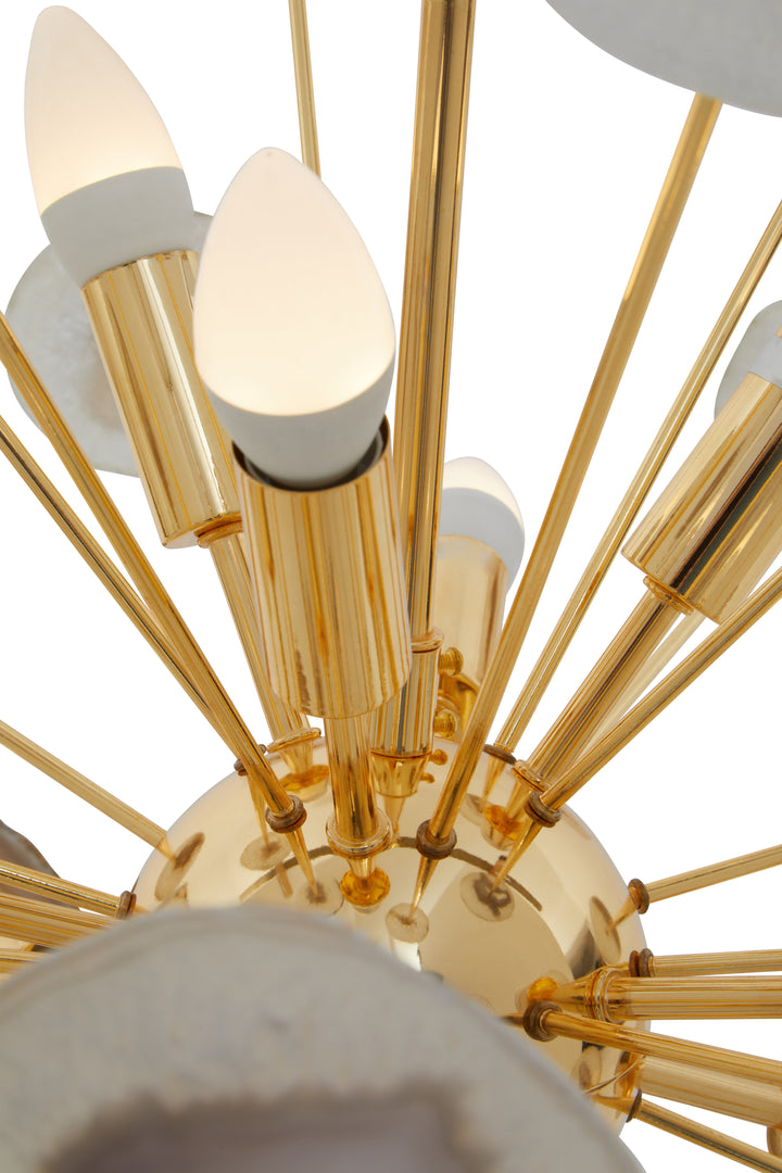 Glamour Agate Ceiling Light with 12 Bulbs