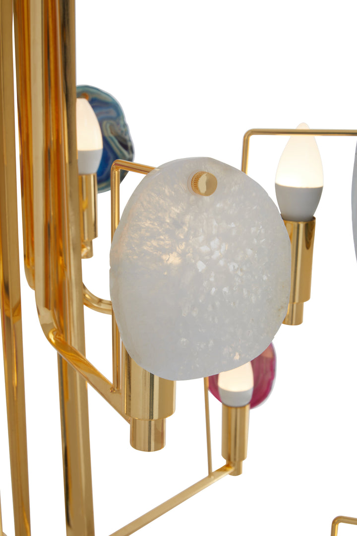 Glamour Agate Ten-Light Ceiling Pendant