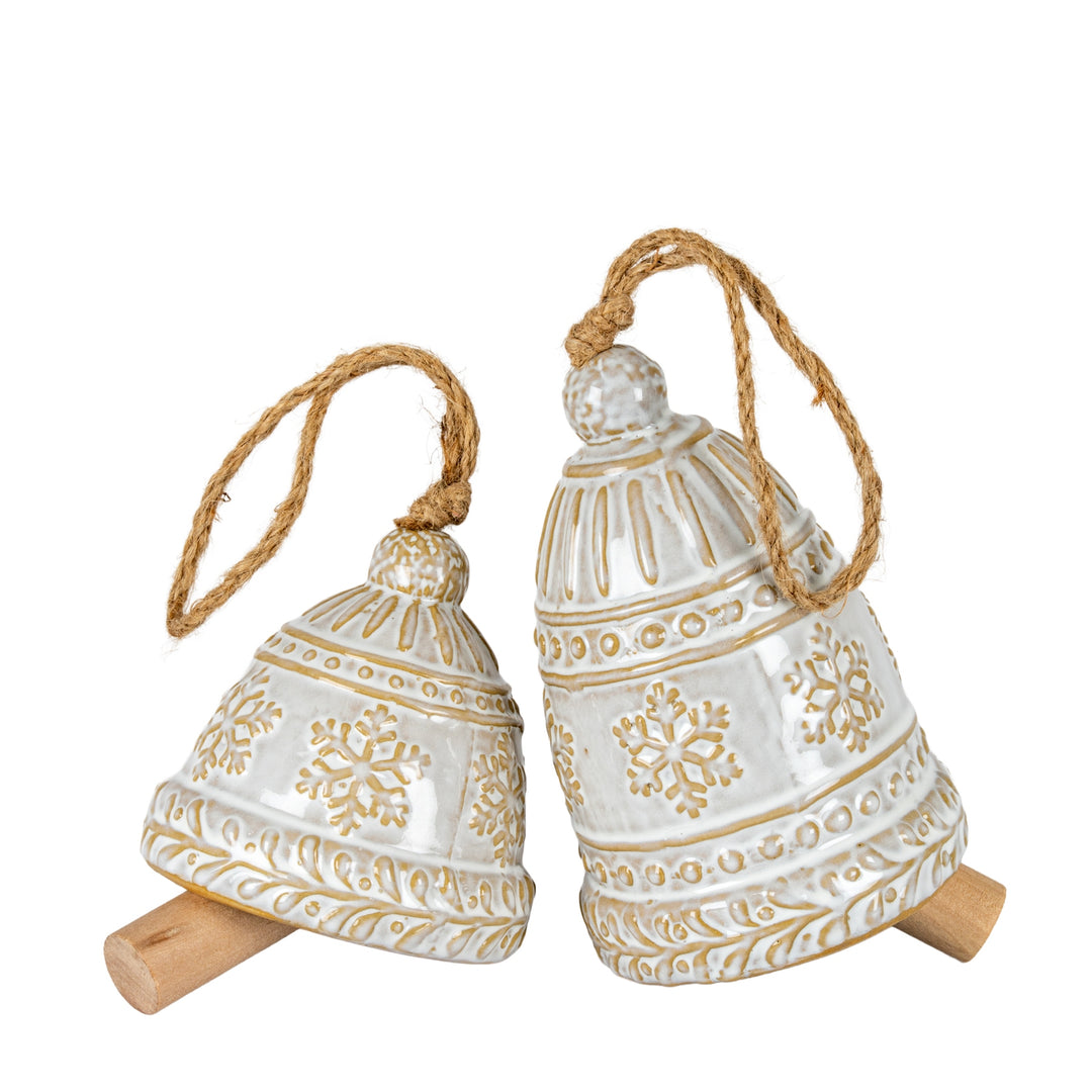 Ceramic-Bell-Tree-Ornament-With-Snowflake-Detail