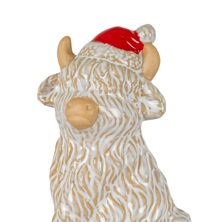 Merry-Moo-Ceramic-Cow-Ornament-Gazing-Left