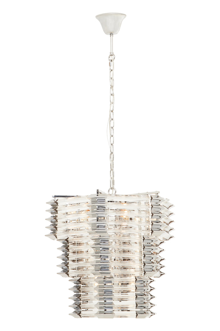 Karli Prism Light with Glass Shade and Chrome Finish