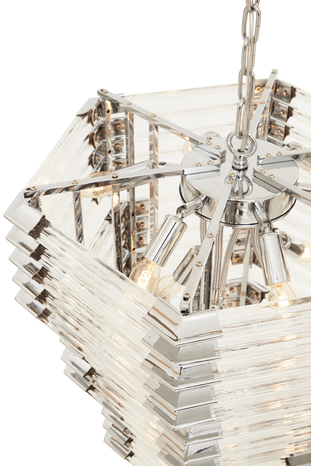 Karli Prism Light with Glass Shade and Chrome Finish