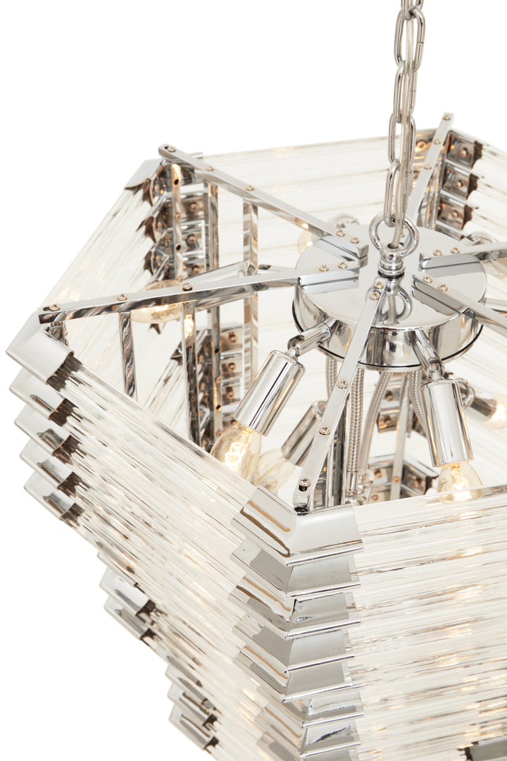 Karli Prism Light with Glass Shade and Chrome Finish