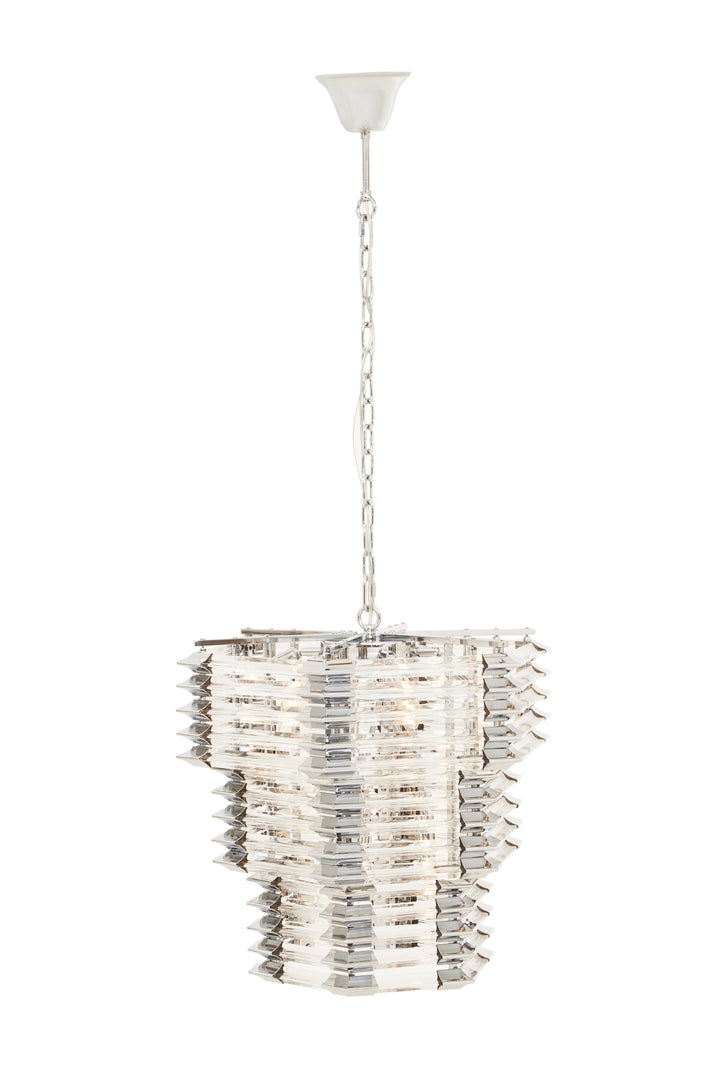 Karli Prism Light with Glass Shade and Chrome Finish