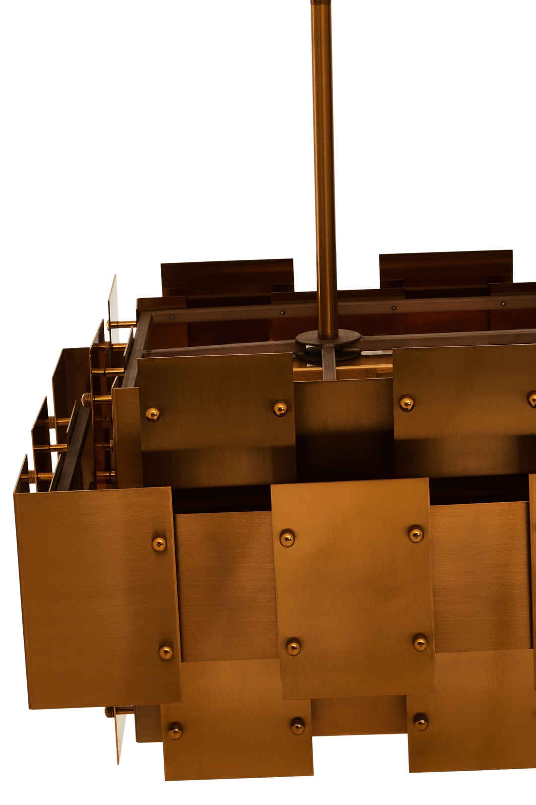Karlo Metal Brass Finish Pendant Light With Eight Bulbs