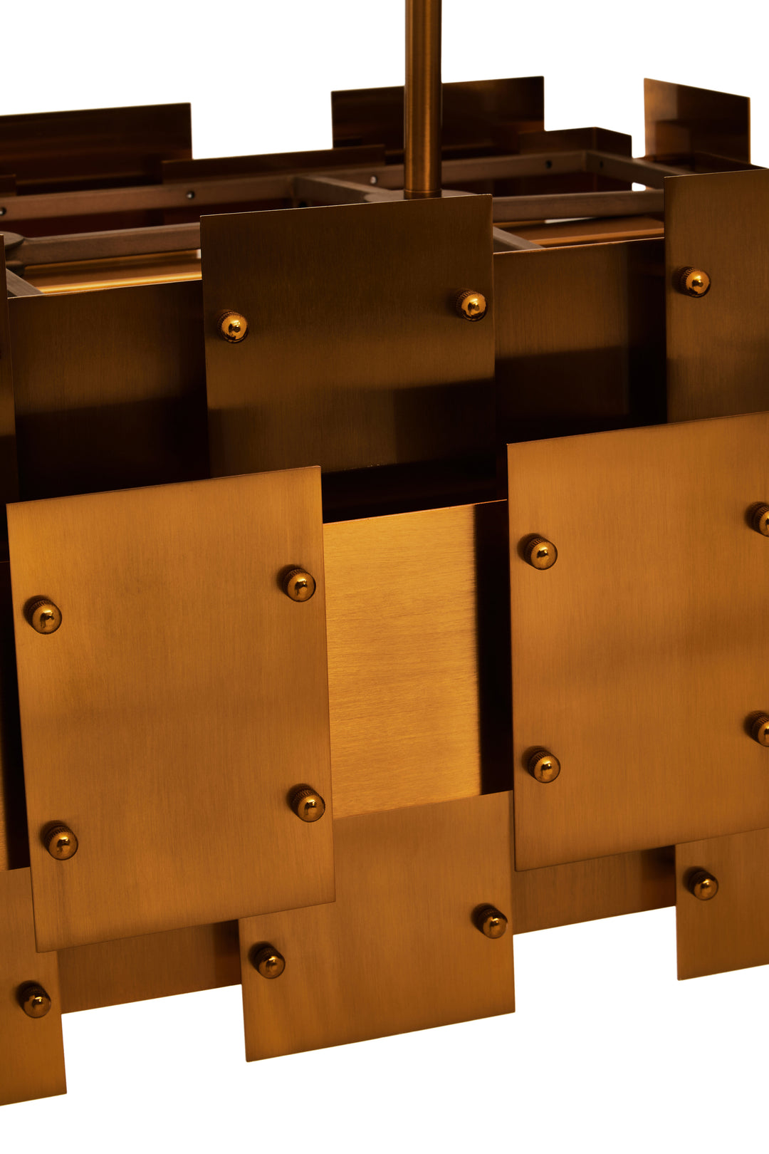 Karlo Metal Brass Finish Pendant Light With Eight Bulbs
