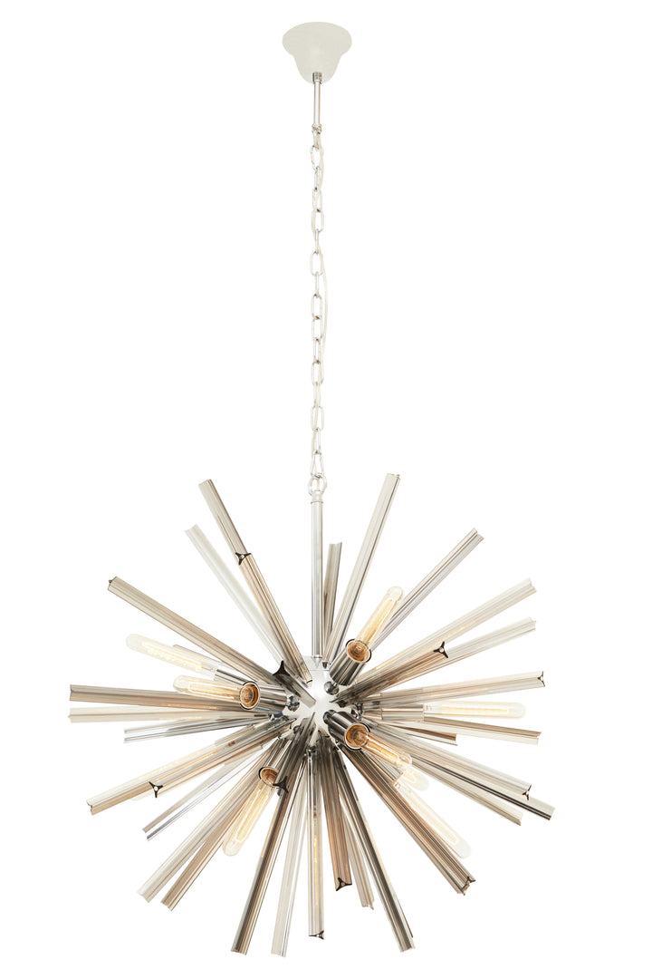 Karlo Light with Smoke Grey Glass Shade and Chrome Finish