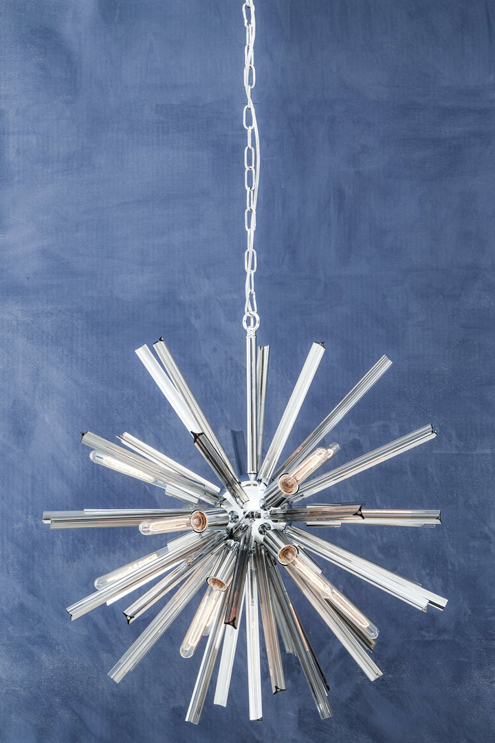Karlo Light with Smoke Grey Glass Shade and Chrome Finish