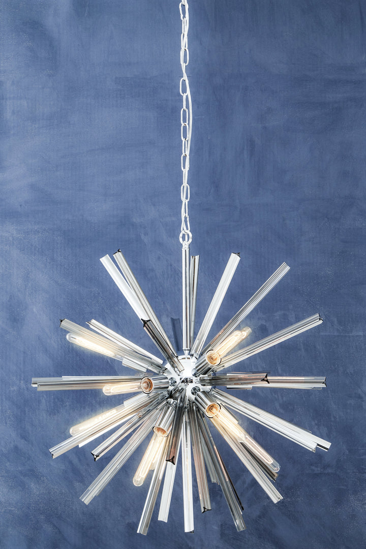 Karlo Light with Smoke Grey Glass Shade and Chrome Finish
