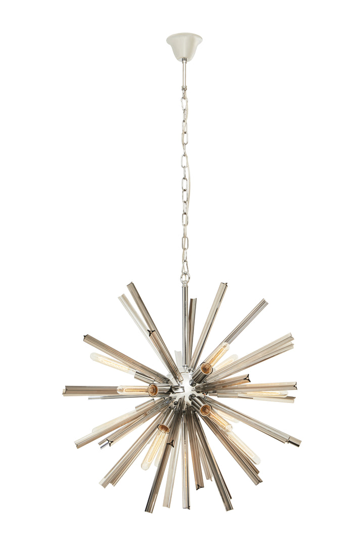 Karlo Light with Smoke Grey Glass Shade and Chrome Finish