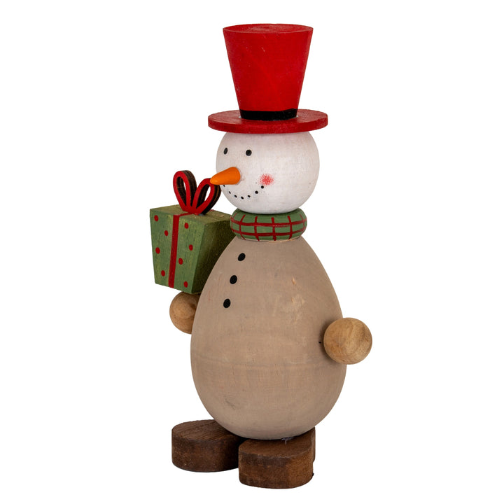 Wooden-Snowman-with-Present
