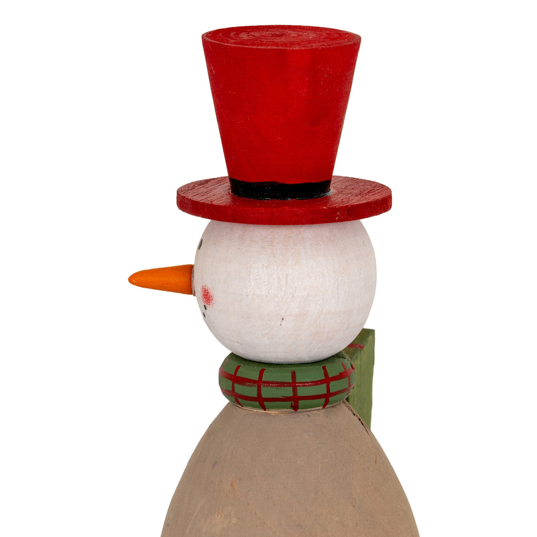 Wooden-Snowman-with-Present