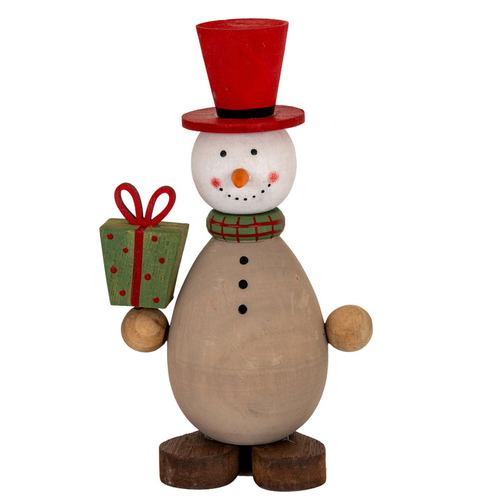 Wooden-Snowman-with-Present
