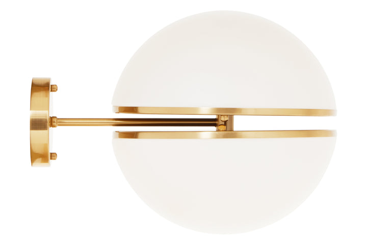 Abira Brushed Brass Ball Wall Light