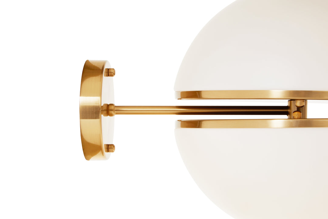 Abira Brushed Brass Ball Wall Light