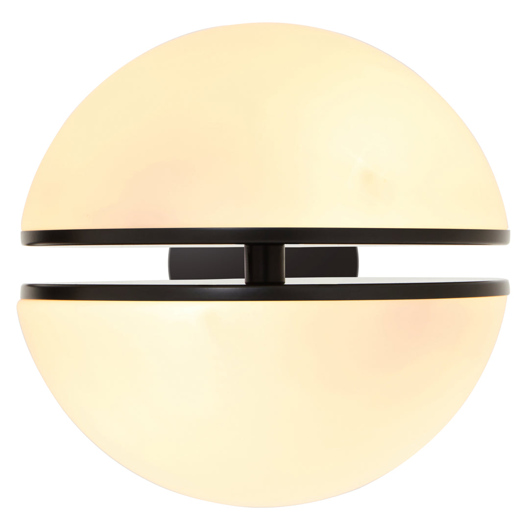 Abira Matte Black Ball Wall Light