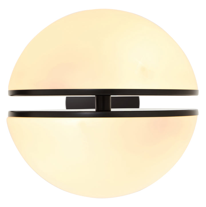 Abira Matte Black Ball Wall Light
