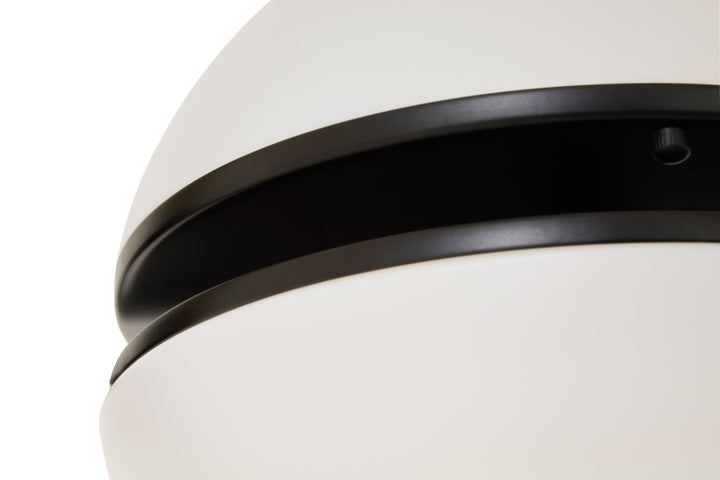 Abira Matte Black Ball Wall Light